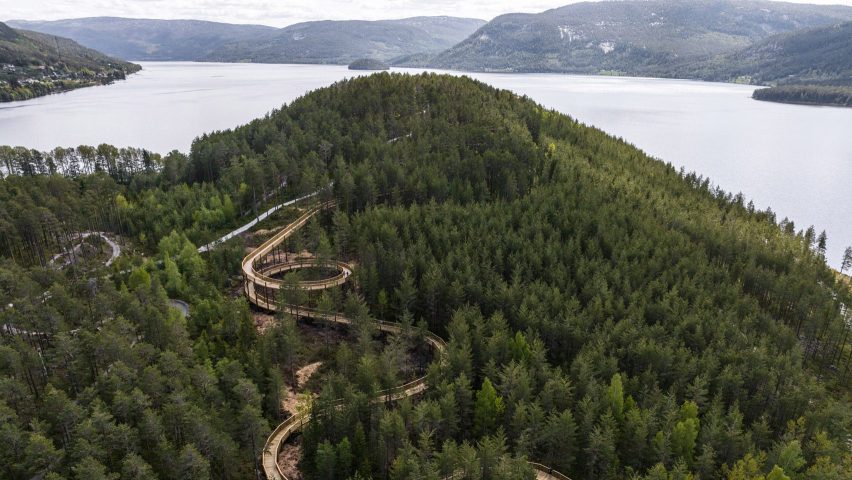 Treetop walkway in Norway