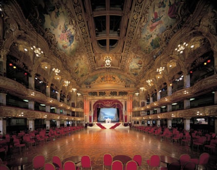 Interior of The Blackpool Tower Ballroom, Blackpool, UK.