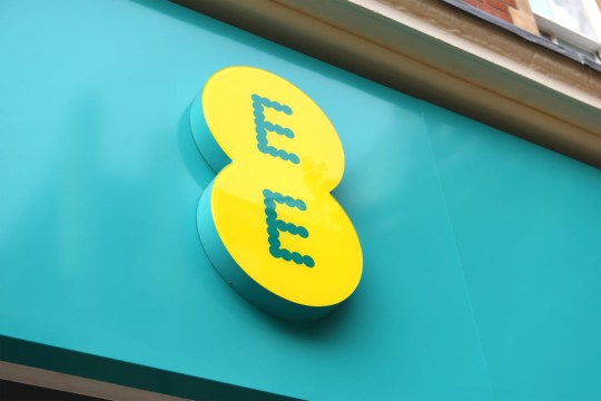 EE mobile phone store sign 