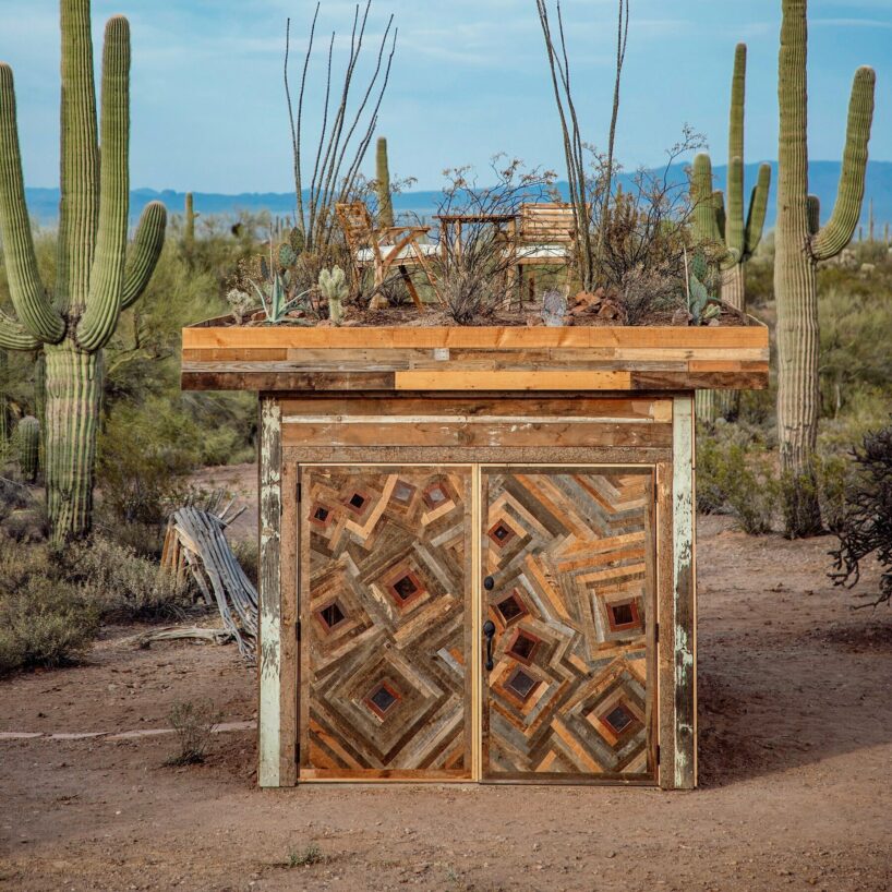 into the woods or out in the desert, how cabins employ unique forms to blend into nature