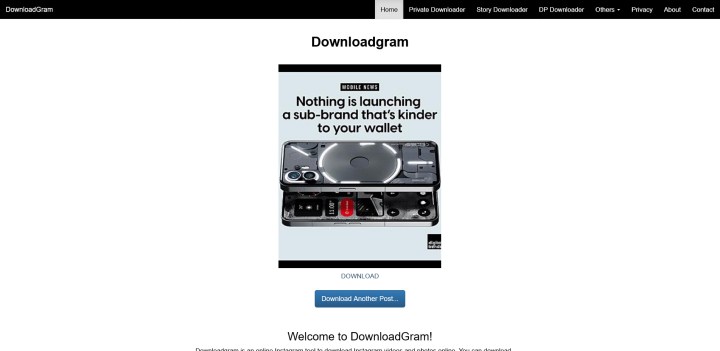A download ready from Downloadgram.