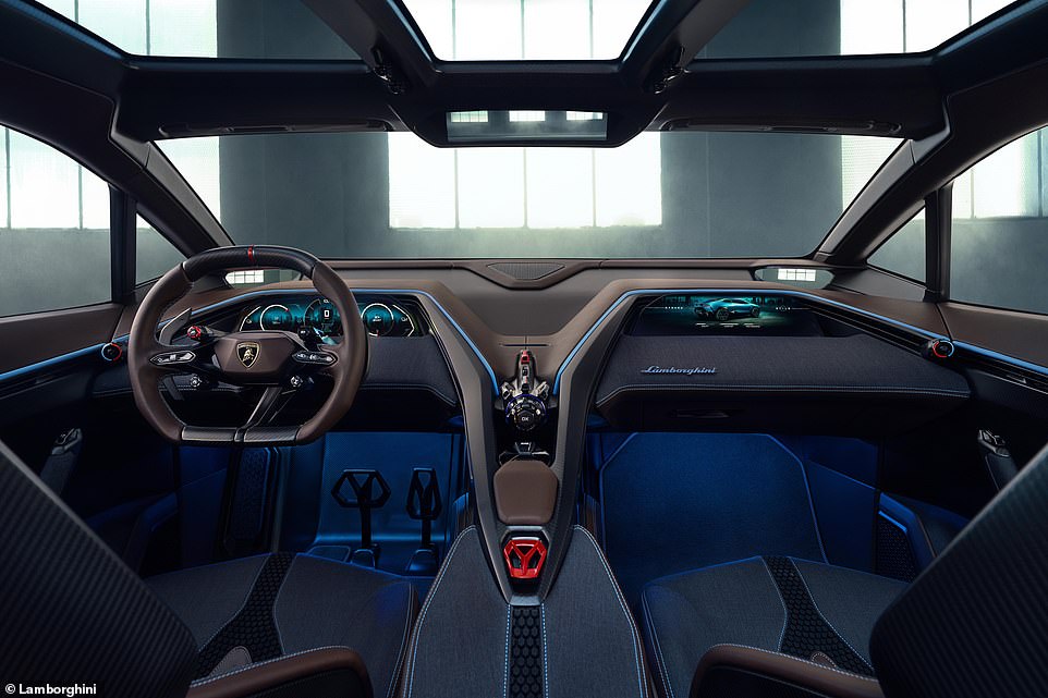 The front passenger gets their own digital instrument screen, while those in the back get flip-out panels to control things such as the temperature settings and what's being played on their display