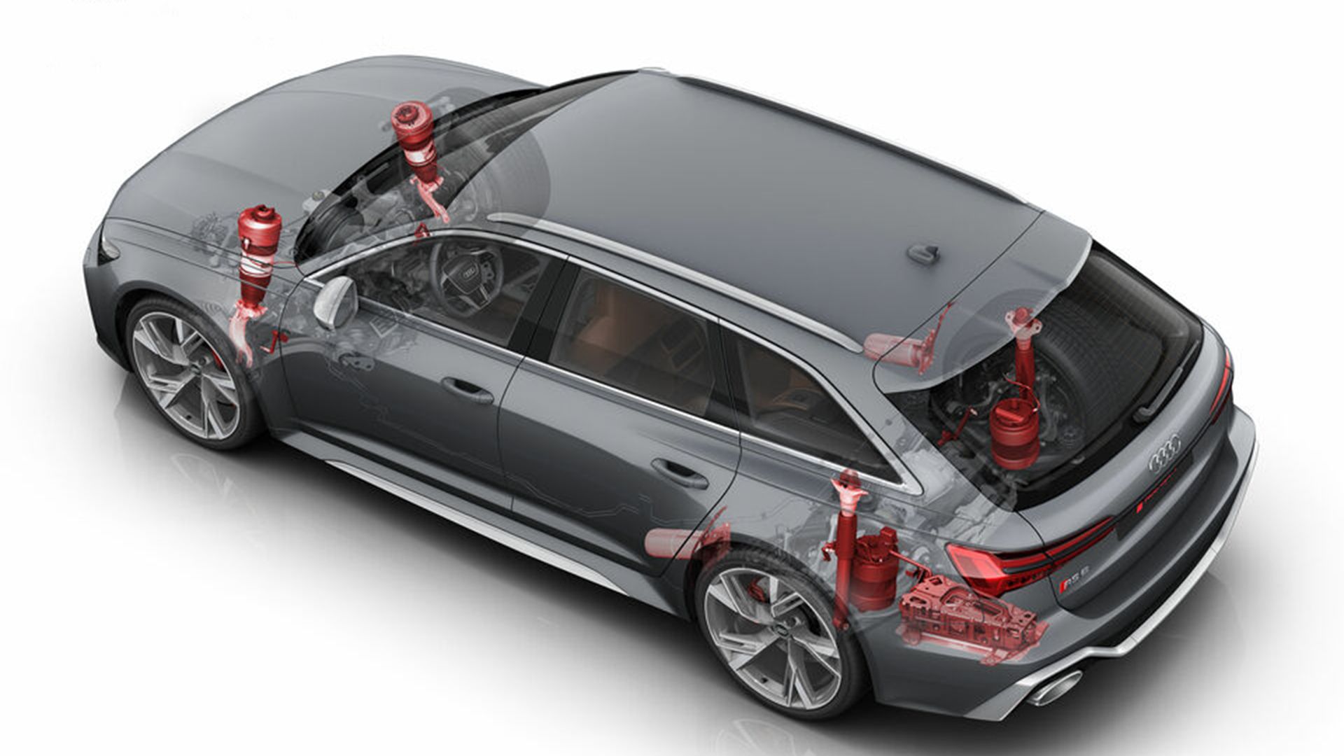 Audi RS6 Avant suspension rear view