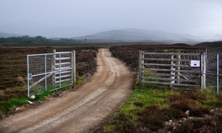 A gate and road on the Far Ralia estate.
