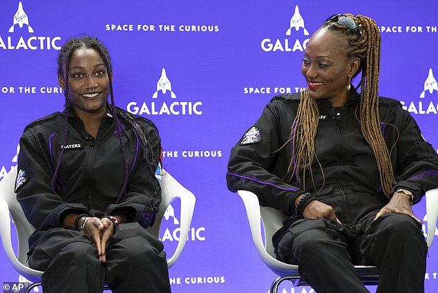 Keisha Schahaff (right), 46 and her daughter Anastatia Mayers (left), 18, said they feel more grounded and motivated in life after flying to space