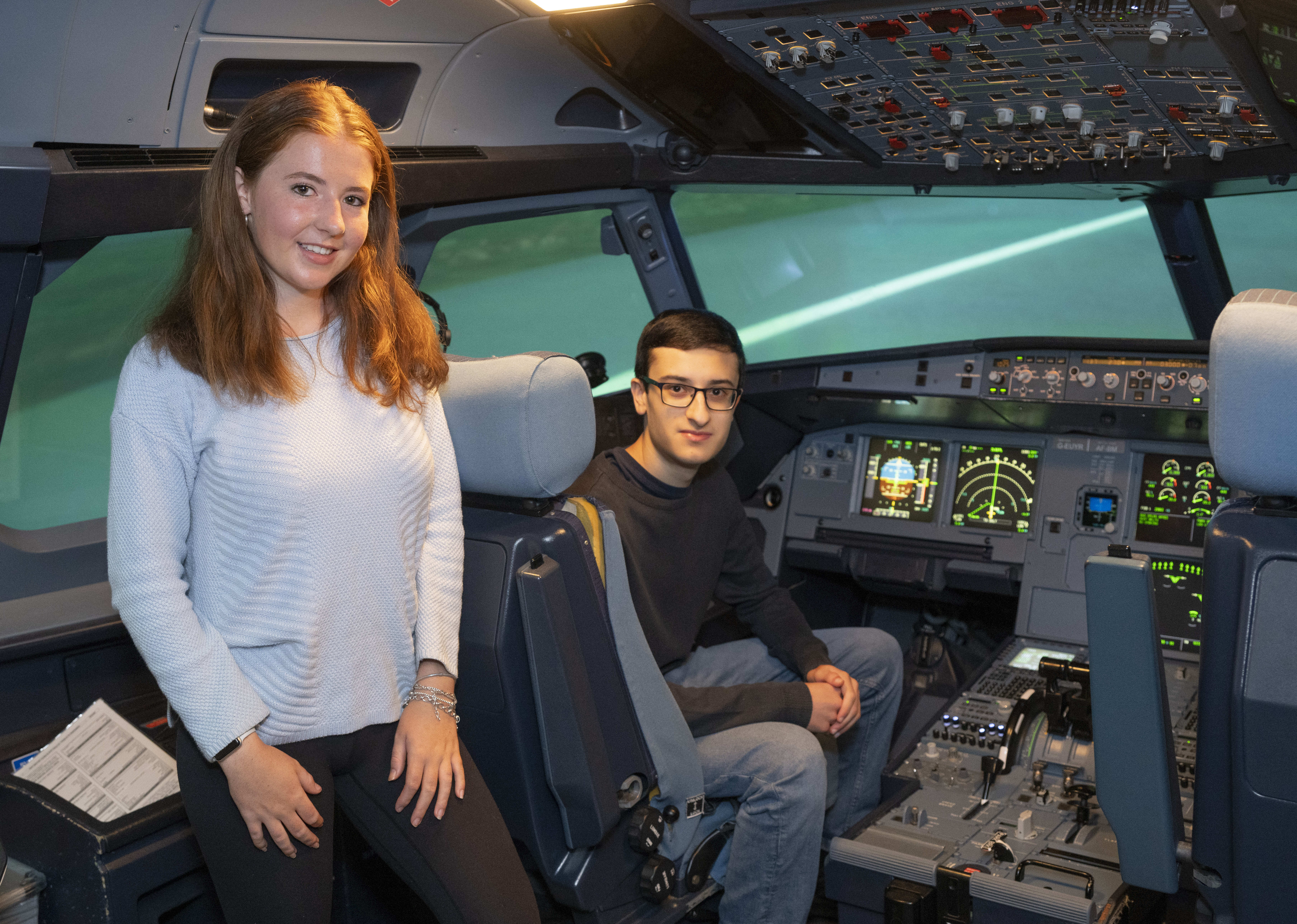 BA work experience students Holly and Priyesh dream of a flying career