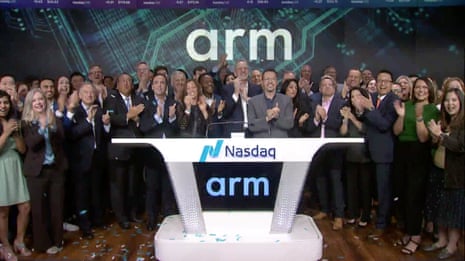Arm at the opening of the Nasdaq, 14 September 2023