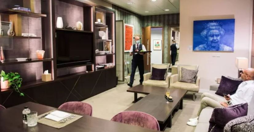 Heathrow Airport has their private, £3k Windsor Suite used by celebs and royals