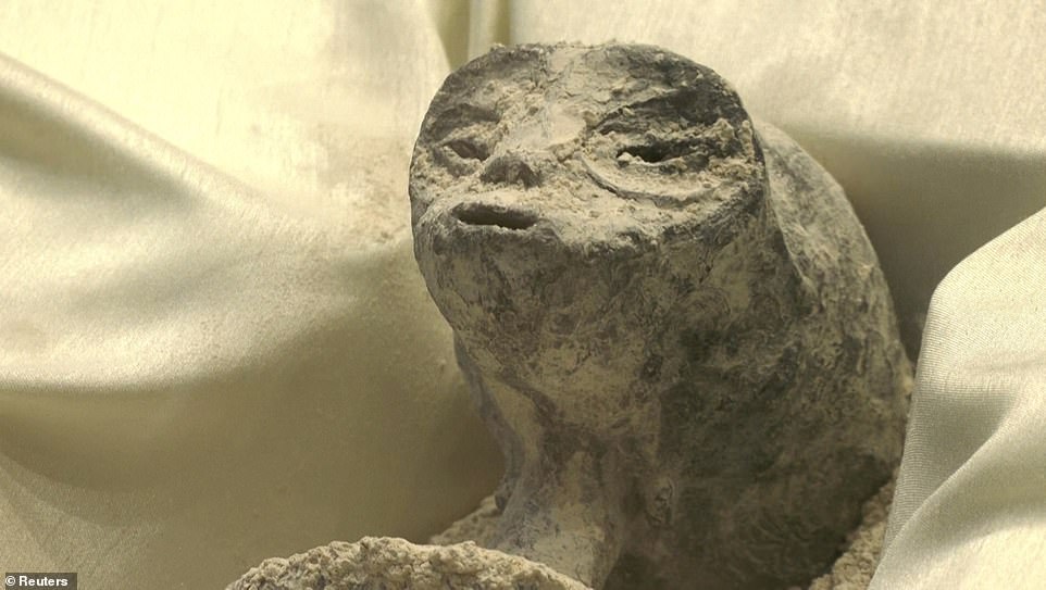 The presentation caused a frenzy online among UFO conspiracy theorists but also drew scepticism