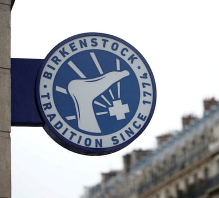 A Birkenstock sign outside a store in Paris, France