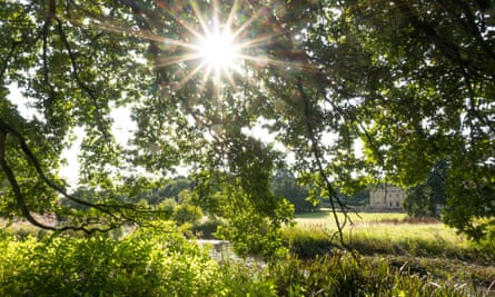 Bright green landscape of Broughton Estate