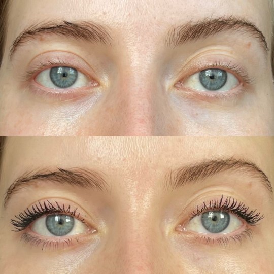 The mascara coated each lash within seconds, offering length, curl and volume without the dreaded clumps (Picture: Lydia Wheatley)