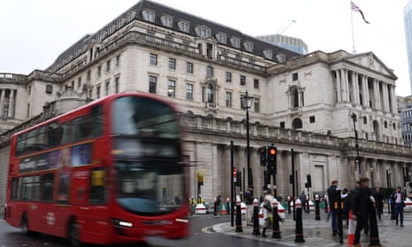 The Bank of England in the City of London.