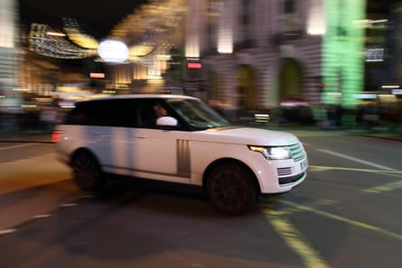 A Range Rover in Regent Street, London.
