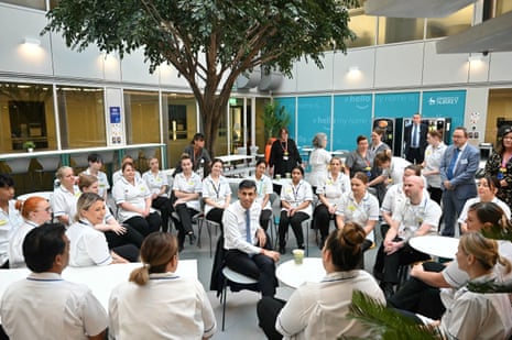 Rishi Sunak speaking to students at the University of Surrey in Guildford this morning.