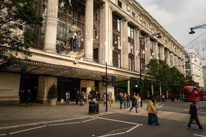 The Selfridges & Co. department store in London,