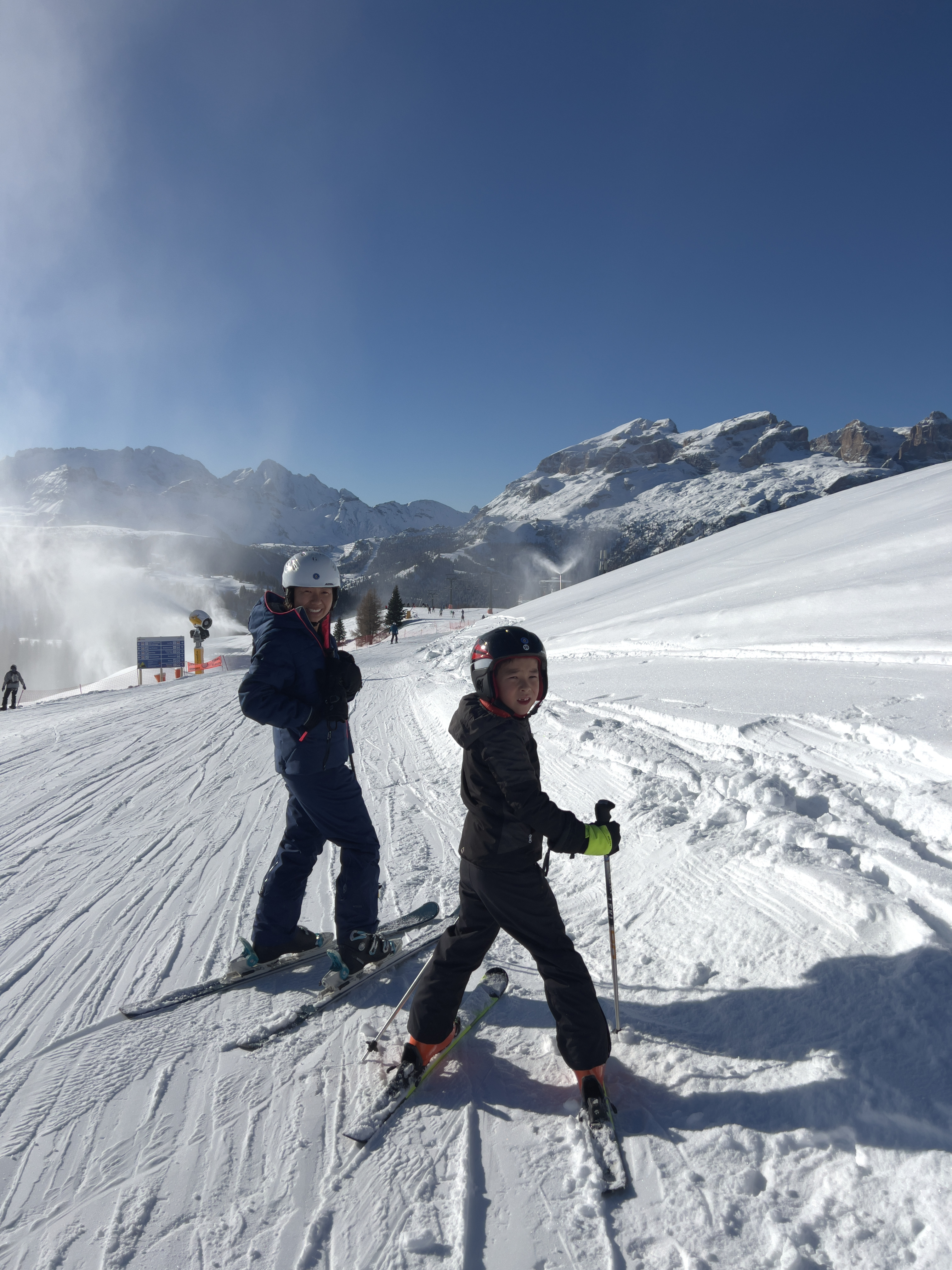 We took to the powdery slopes, 2,000m above sea-level
