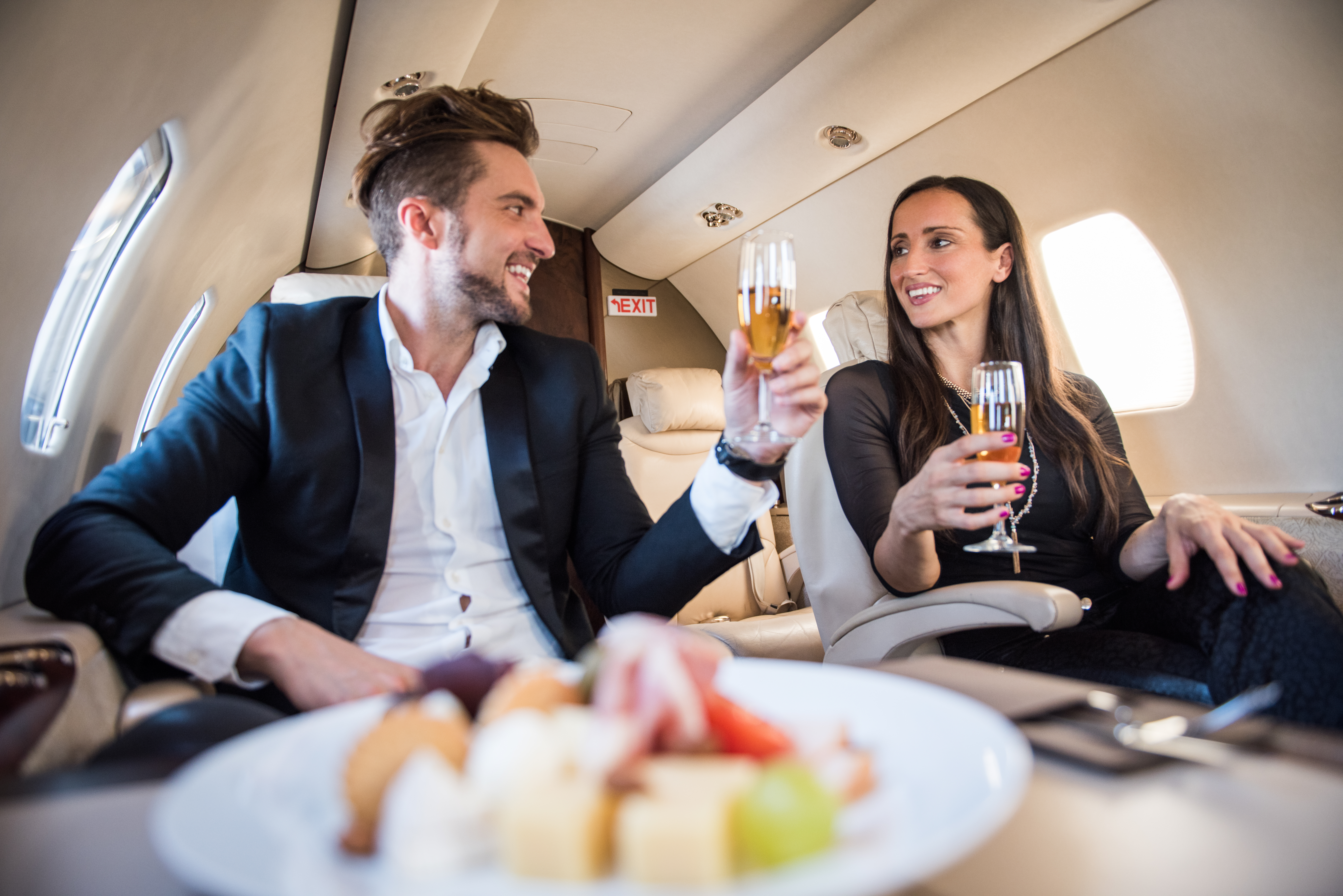 Business class customers pay a premium and expect fine dining