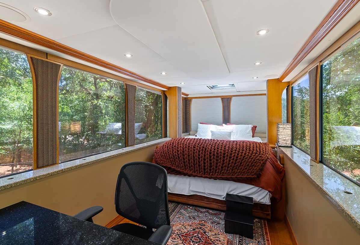 The mobile home is currently based on a glamping resort in Austin, Texas