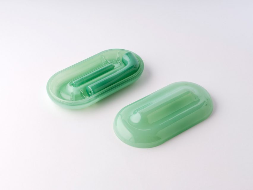 Cannabis container in glass