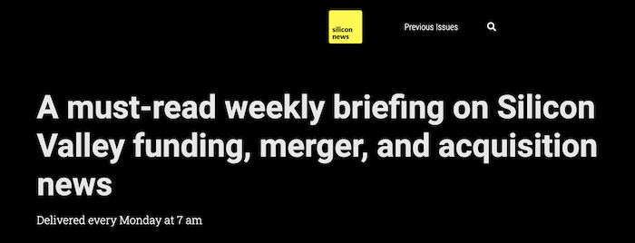 Silicon News Newsletter - Best Startup Investor Newsletter Silicon News Newsletter - Best Startup Investor Newsletter