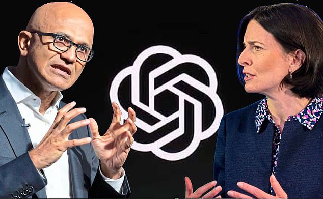 Head-to-head: CMA boss Sarah Cardell is challenging Microsoft – run by chief executive Satya Nadella - again