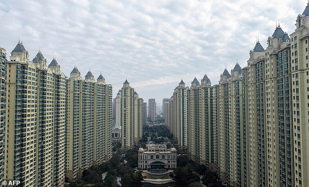 Towering debts: A housing complex built by Proerty giant Evergrande located in Huaian, eastern China