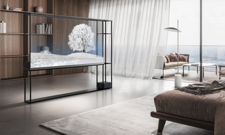 LG’s Signature OLED T is the first transparent TV to go on sale later this year.
