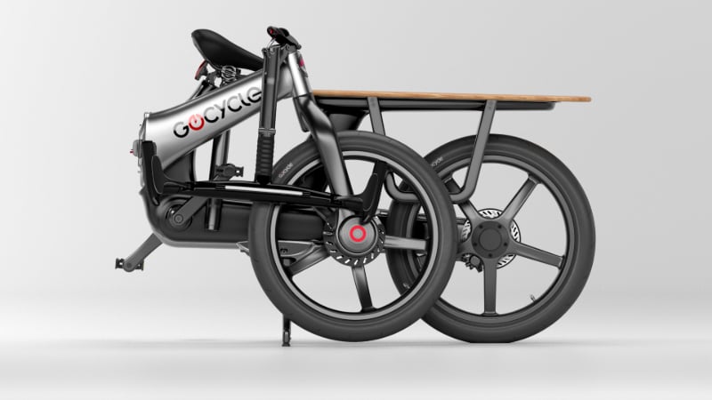gocycle's cxi family cargo electric bike is sleek, lightweight, and foldable