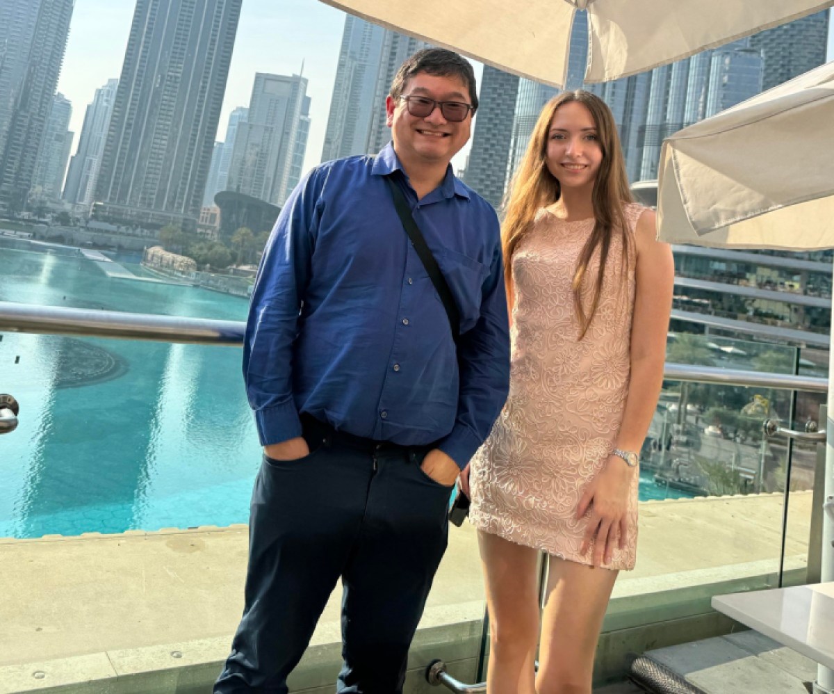 Dean Takahashi with Anna Tutova