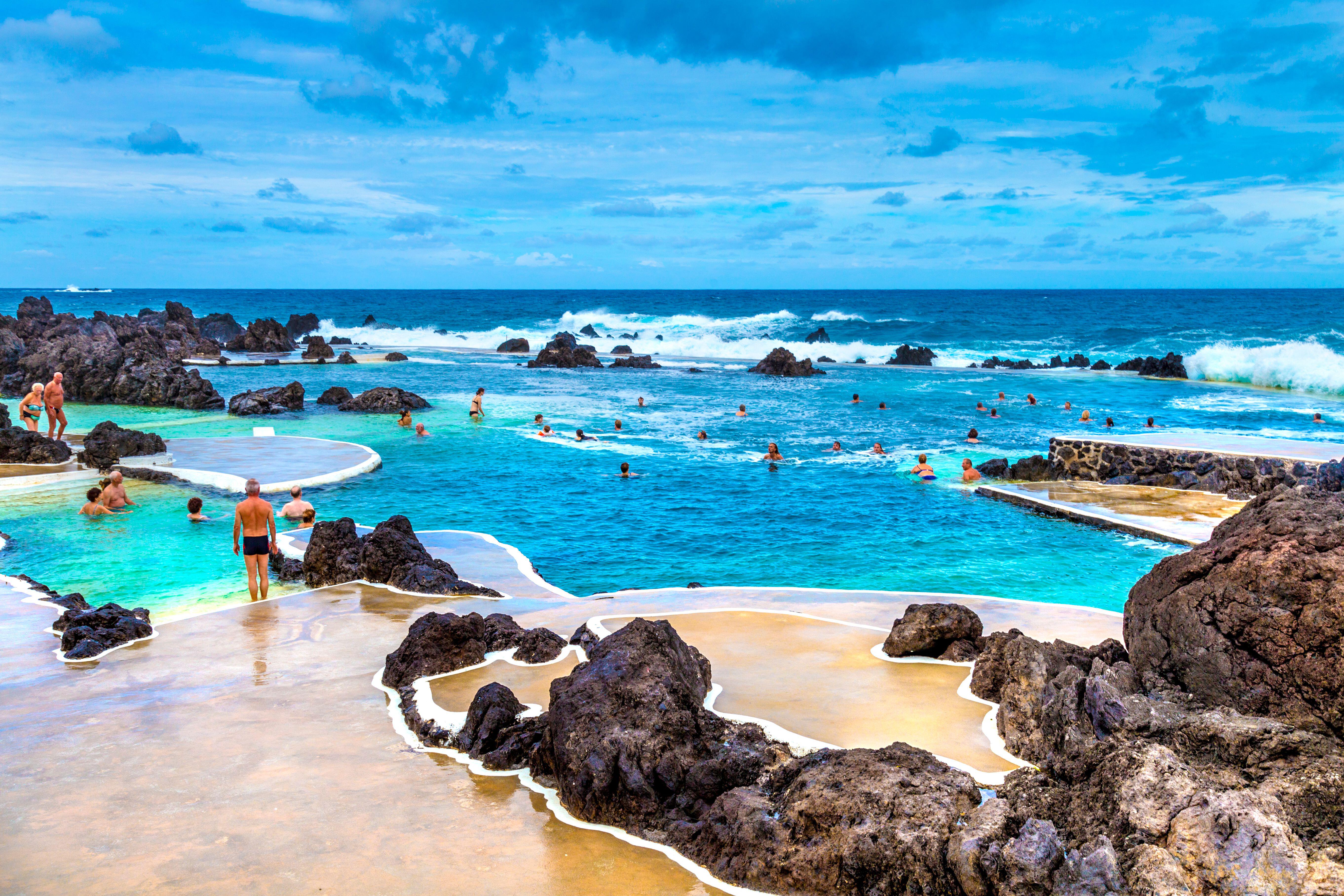 The natural pools of Porto Moniz were formed by a volcano