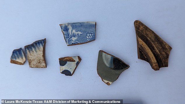 Objects like nails, glass and ceramics were also uncovered