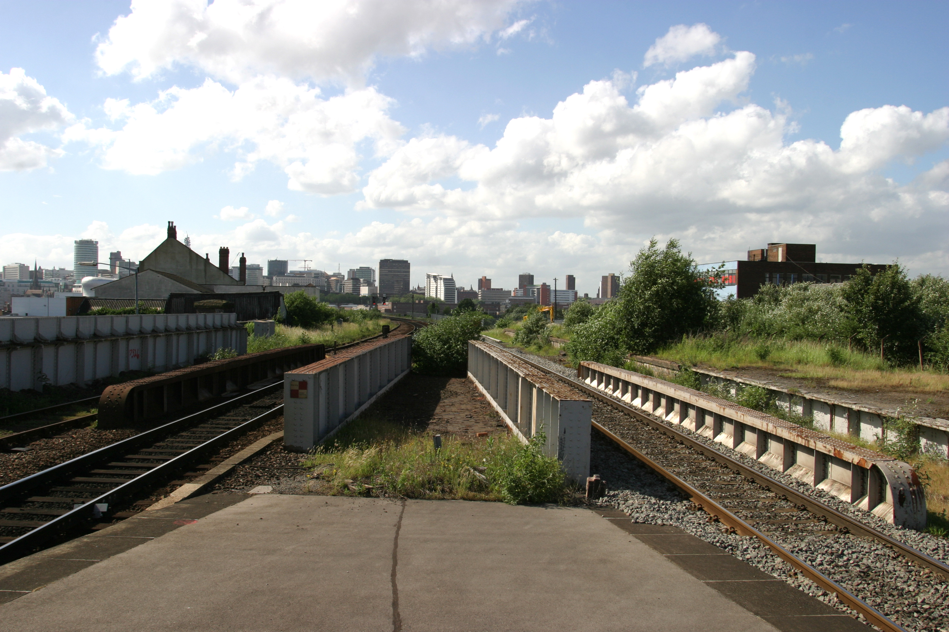 The one train runs into the city centre of Birmingham on a Saturday