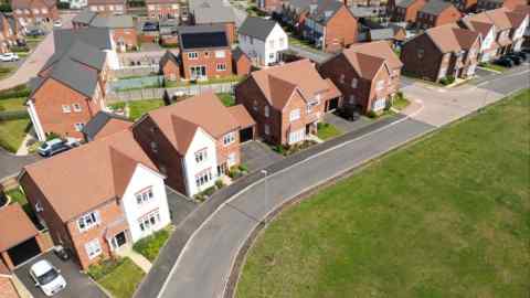 Aerial view of new housing estate