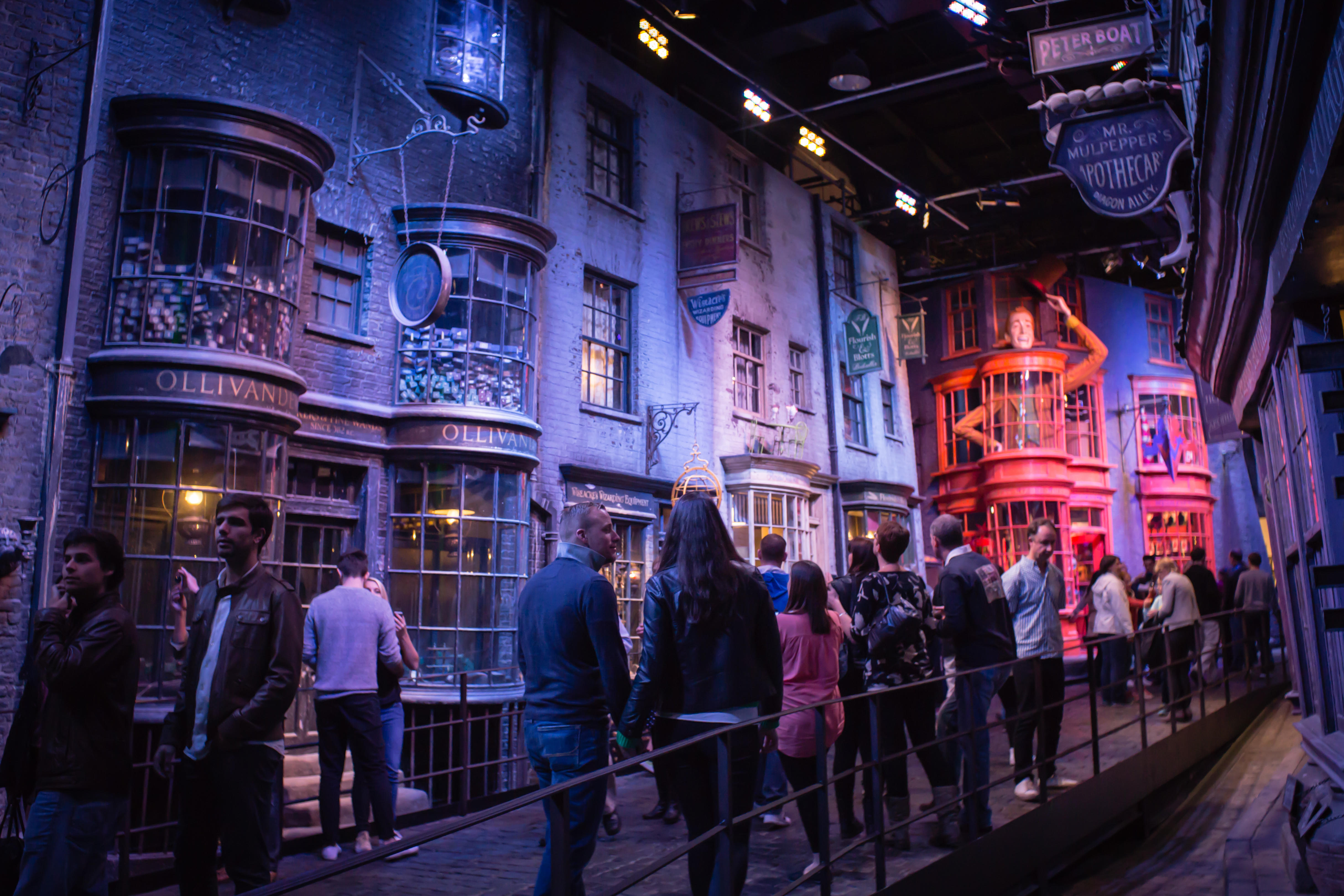 When I visited Diagon Alley, I was the only person on the cobbled street