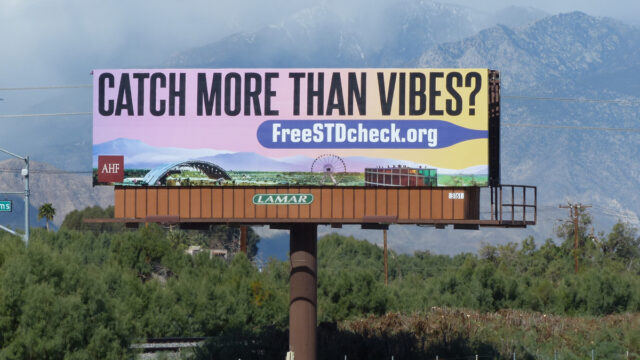 A big billboard meets a sensitive issue.