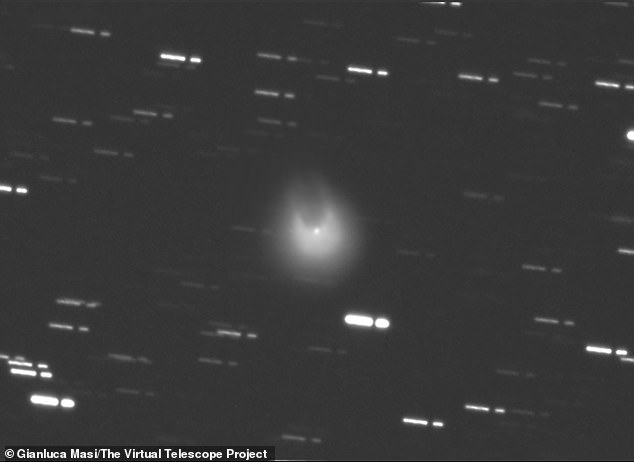 The comet earned its name as an eruption of the comet's ice volcanoes gave it a distinct horn-like appearance