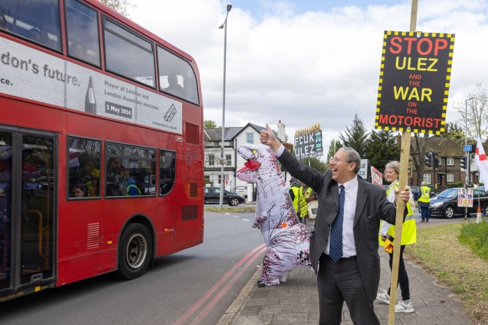 Conservative councillor Simon Fawthrop at the Yorkshire Grey roundabout protest