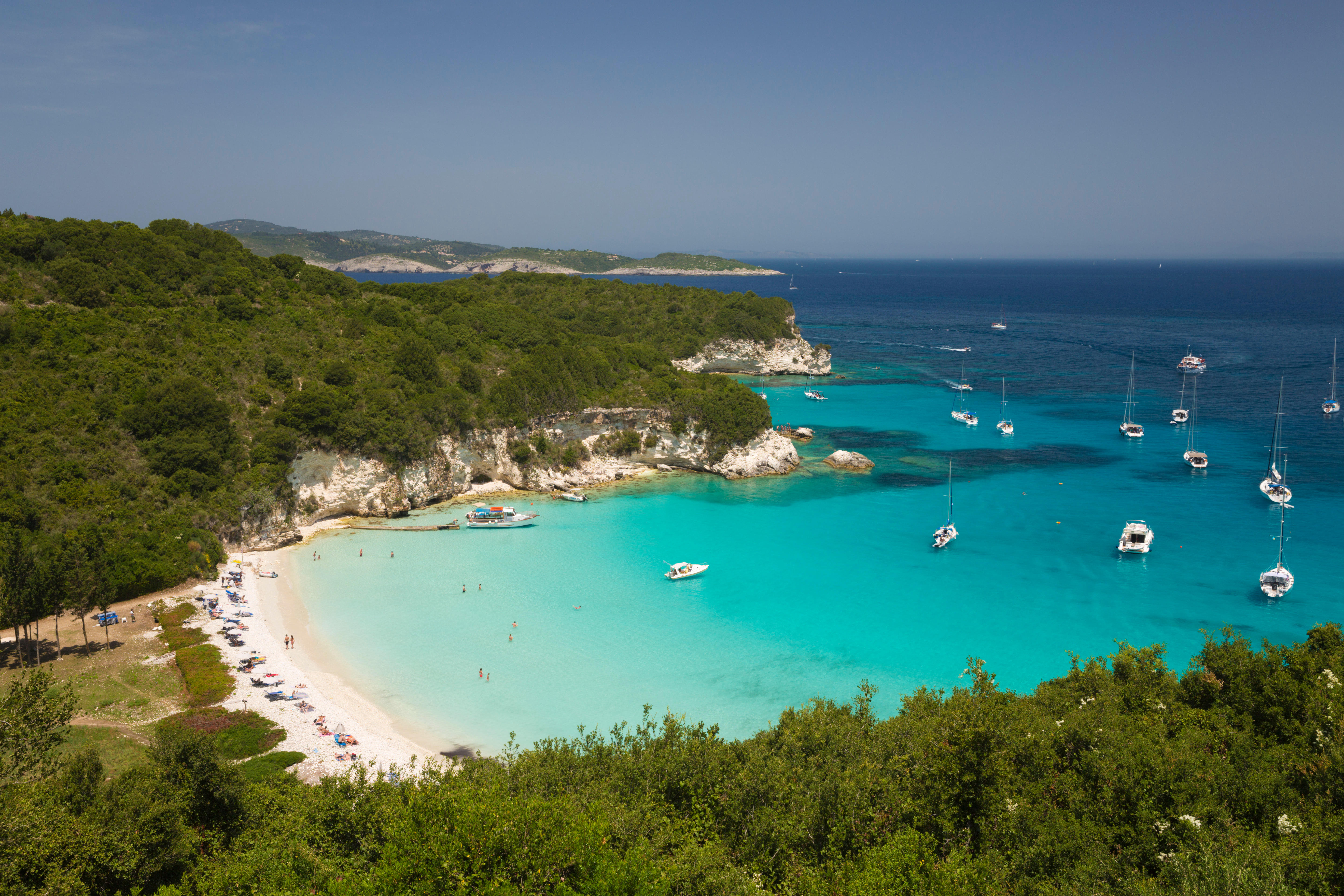 Voutoumi beach is found on Antipaxos, one of Greece's smallest islands