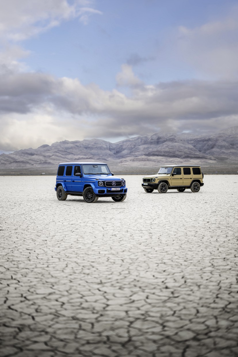 The new Mercedes-Benz G 580 with EQ technology maintains its cubic profile with upgraded technology