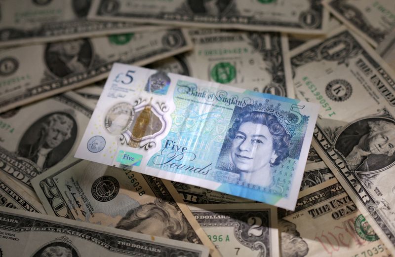 © Reuters. FILE PHOTO: British Pound and U.S. dollar banknotes are seen in this illustration taken March 10, 2023. REUTERS/Dado Ruvic/Illustration/File Photo
