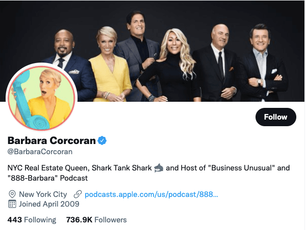 Barbara Corcoran on Twitter Barbara Corcoran on Twitter