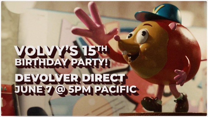 The key visual for 2024's Devolver Direct.