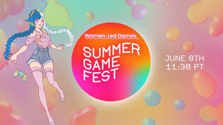 Key art for the Women-Led games Showcase.