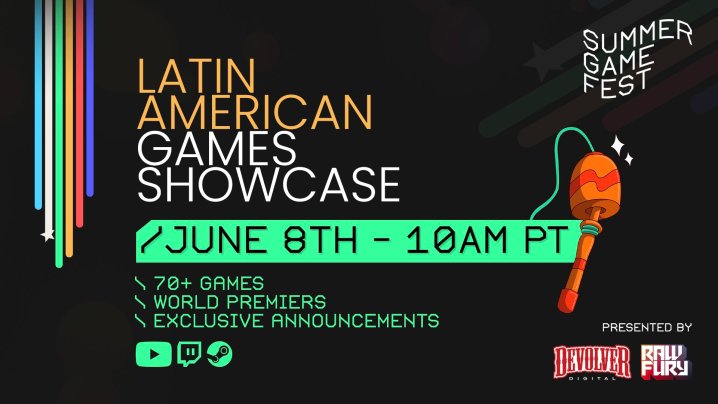 Key visual for the Latin American Games Showcase