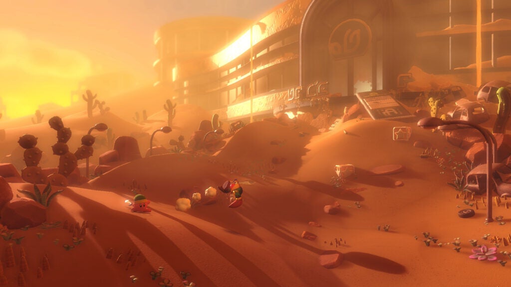 Kirby and the Forgotten Kingdom has lots of worlds to visit, including a desert