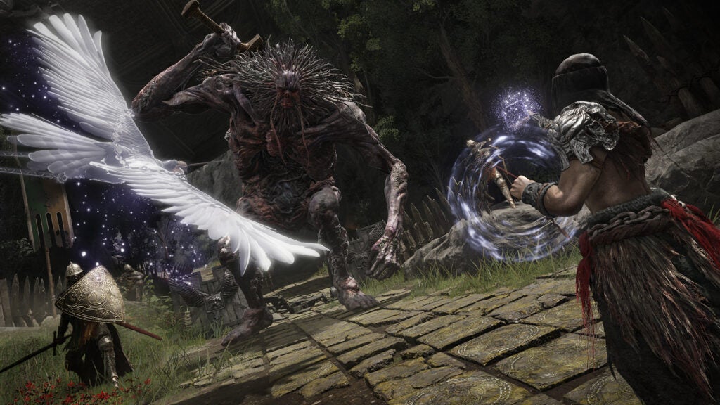 Elden Ring combat against giants