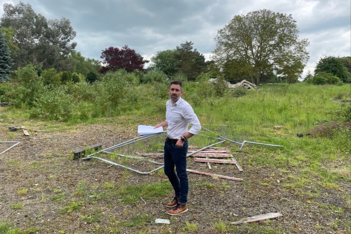 Ben Geering, head of planning at property company Quinn Estates, at the site of the now closed Broke Hill golf course