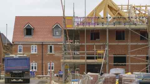 Houses under construction in Wakefield