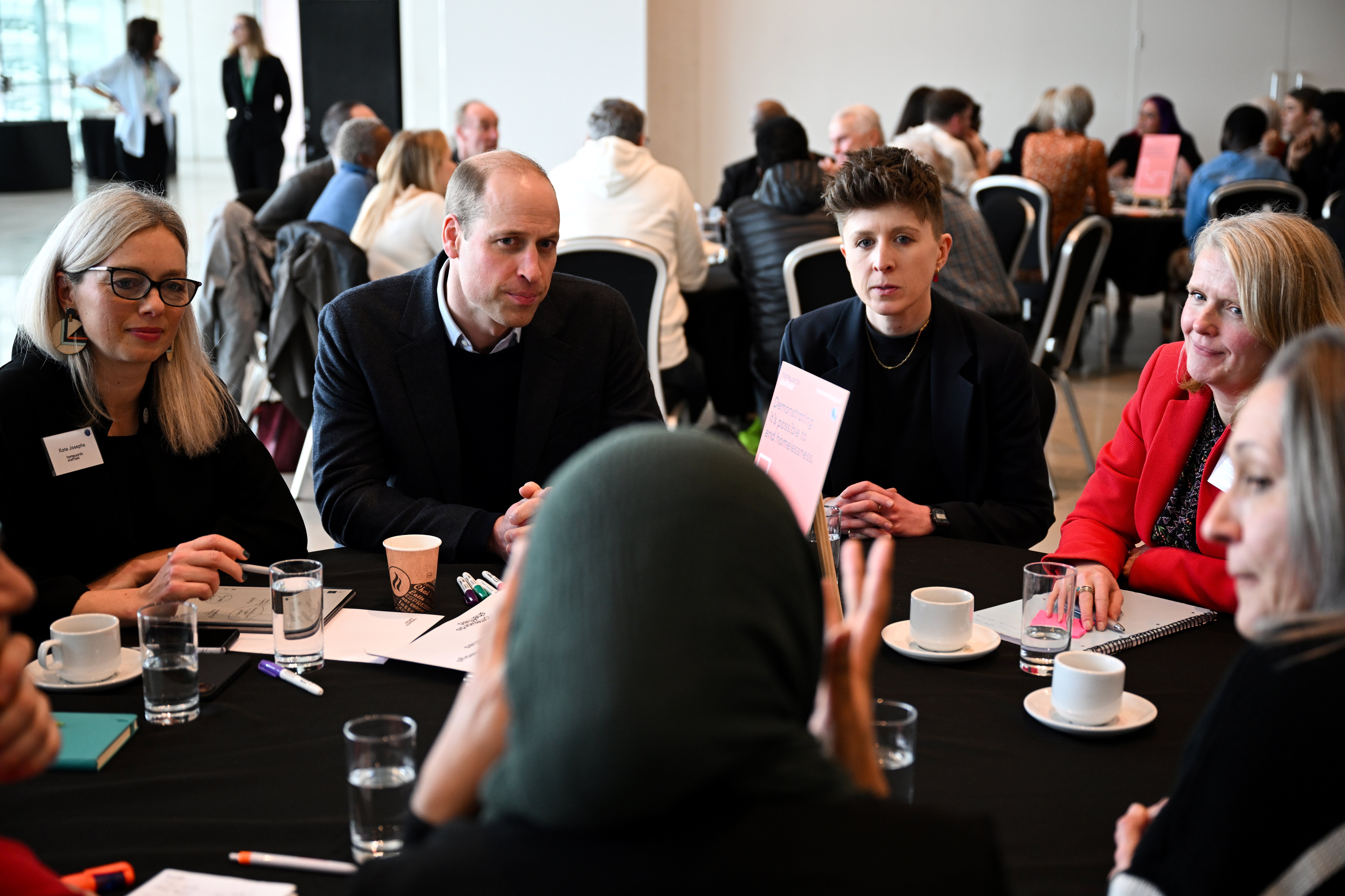 William is pictured during a visit to a Homewards Sheffield Local Coalition meeting, to join discussions about the impact of the scheme